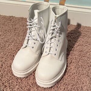 Dr. Martens White Combat Boots
